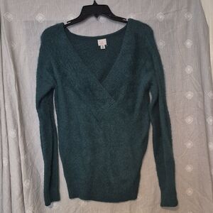 a new day Green V-Neck Knit Sweater